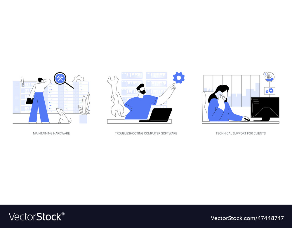 Network technician abstract concept