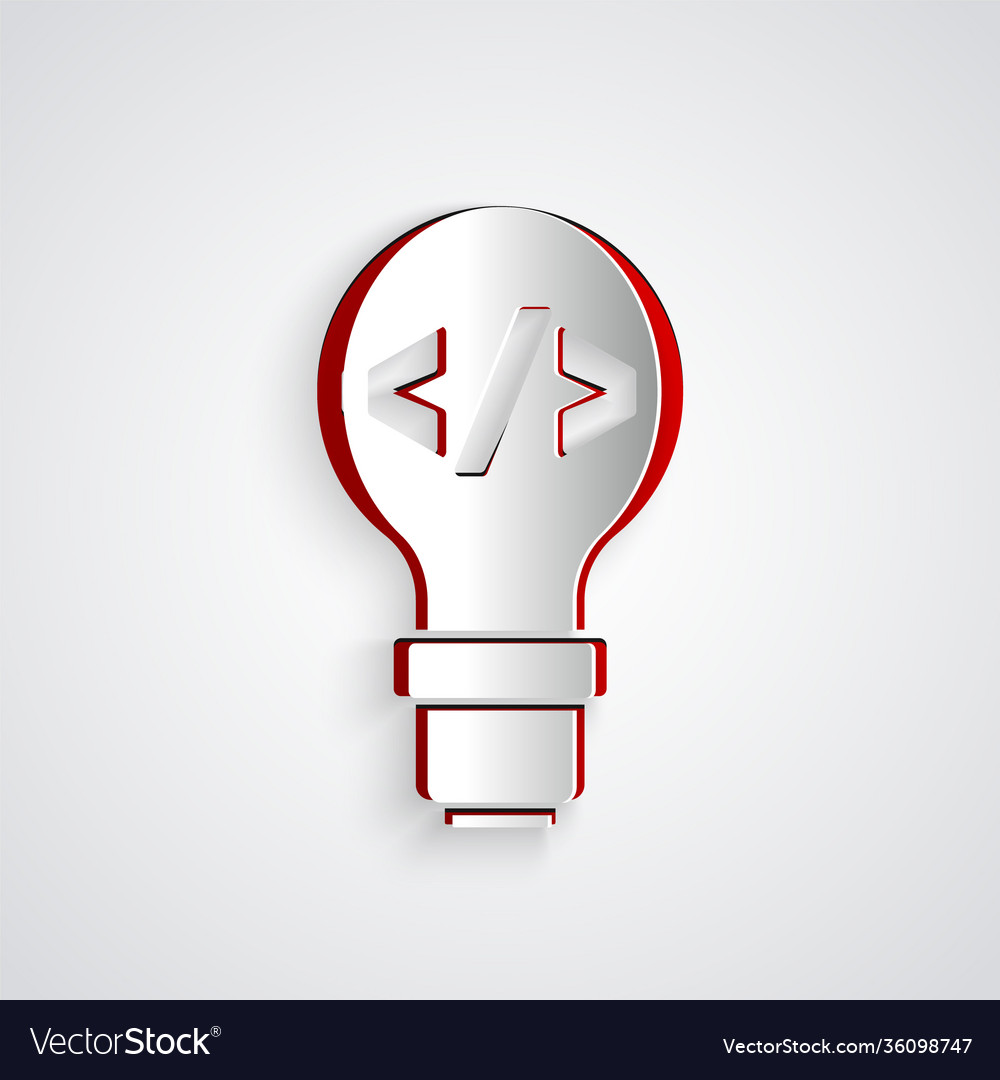 Paper cut web design and front end development vector image Paper cut web design and front end development