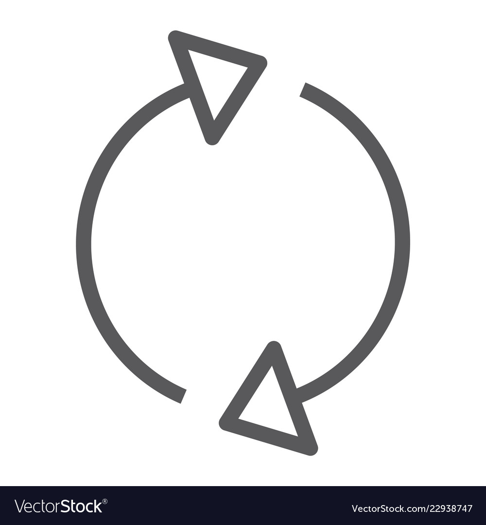 Refresh Line Icon - Circular Rotation
