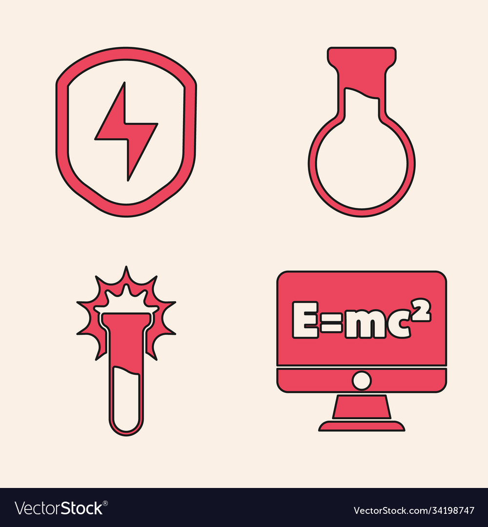 Set equation solution secure shield vector image Set equation solution secure shield