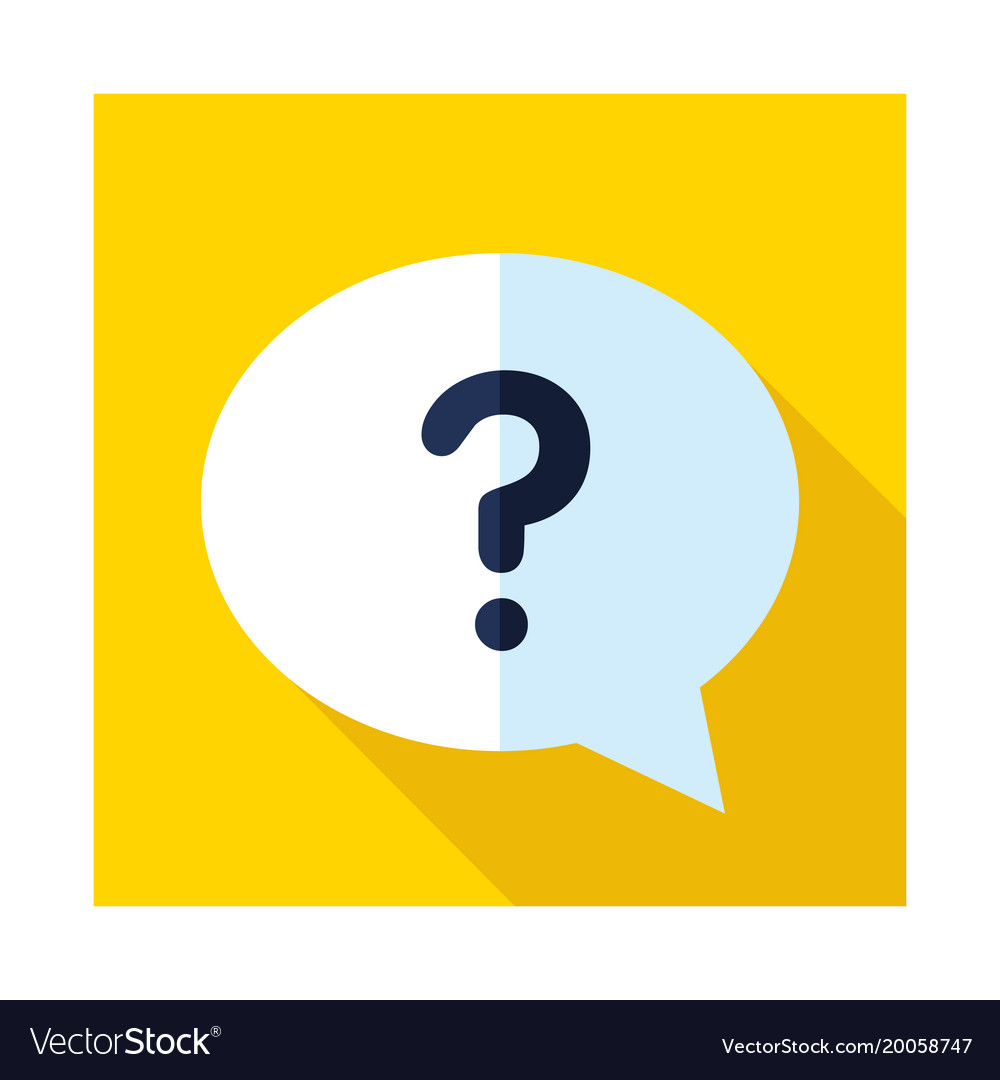 Speech bubble with question mark icon
