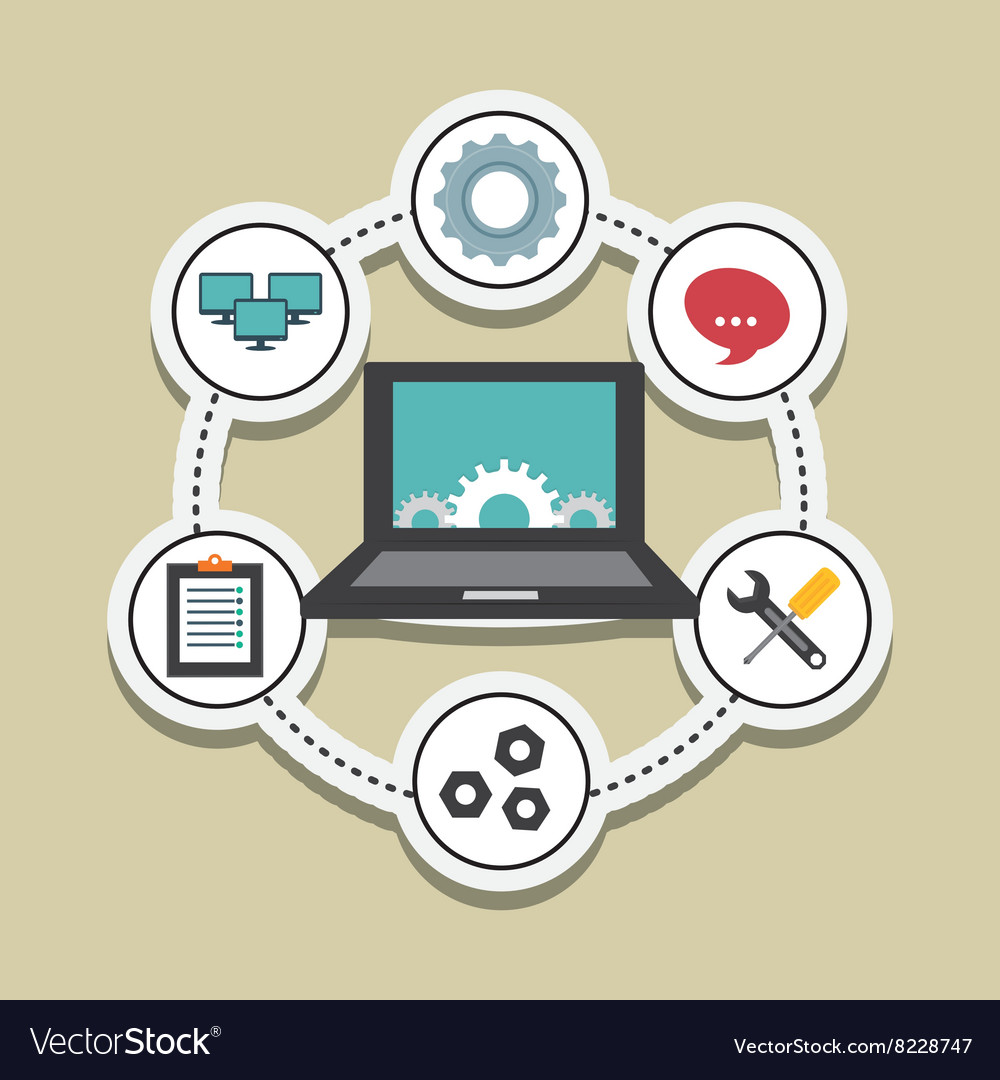 Technical service and call center icon design