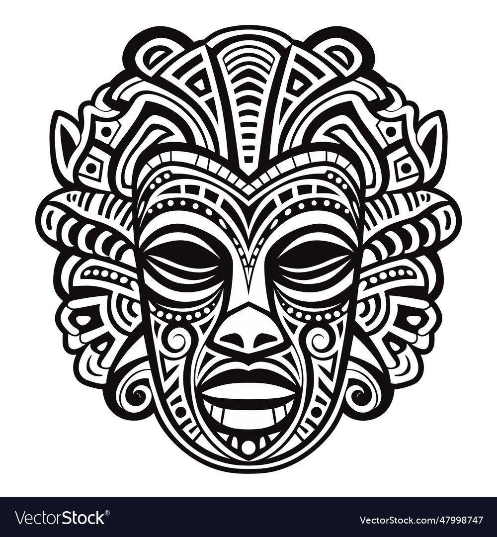 Tribal hawaii totem african traditional wooden Vector Image