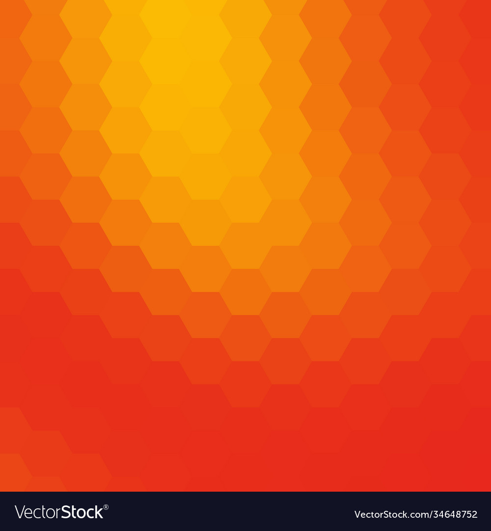Abstract trendy orange hexagonal pattern modern vector image Abstract trendy orange hexagonal pattern modern