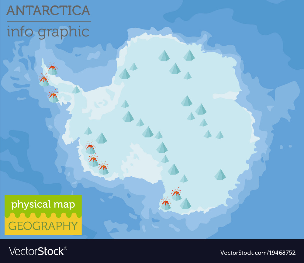 Antarctica physical map elements build your own