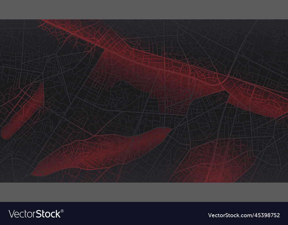 Closed area district road gps map navigation vector image Closed area district road gps map navigation
