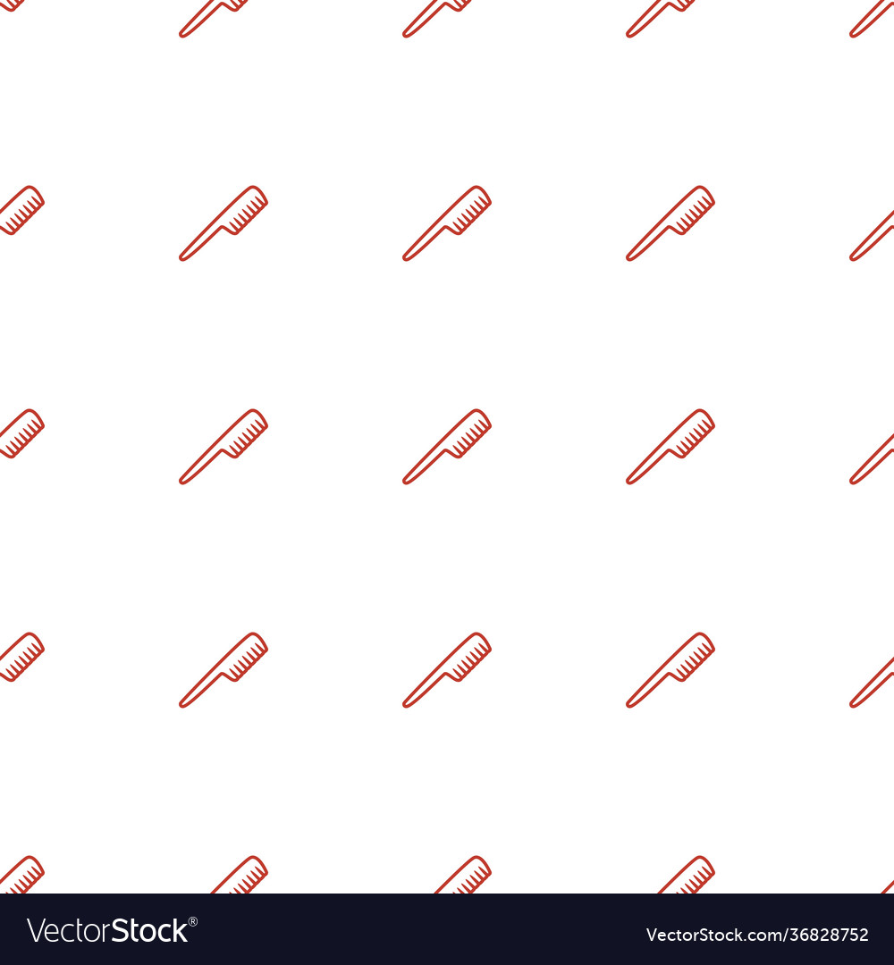 Comb icon pattern seamless white background
