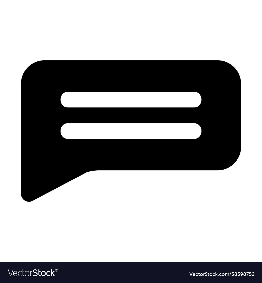 Comment icon in solid style for any projects vector image Comment icon in solid style for any projects