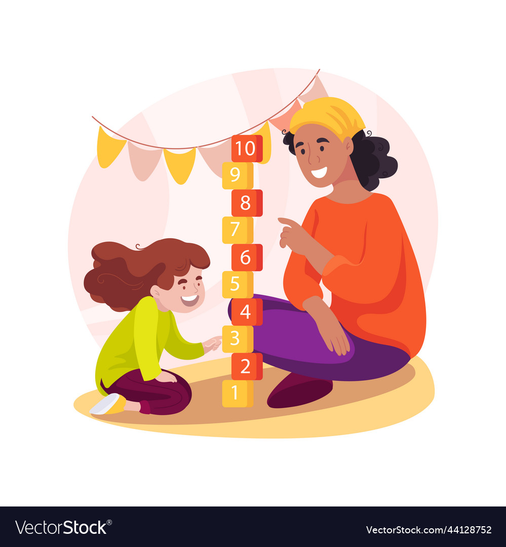 Counting objects isolated cartoon Vector Image Counting objects isolated cartoon