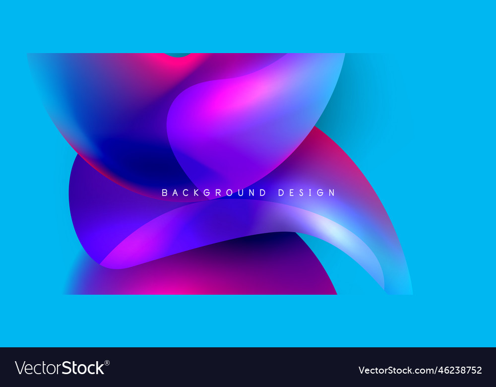 Fluid color liquid 3d elements abstract background Vector Image Fluid color liquid 3d elements abstract background