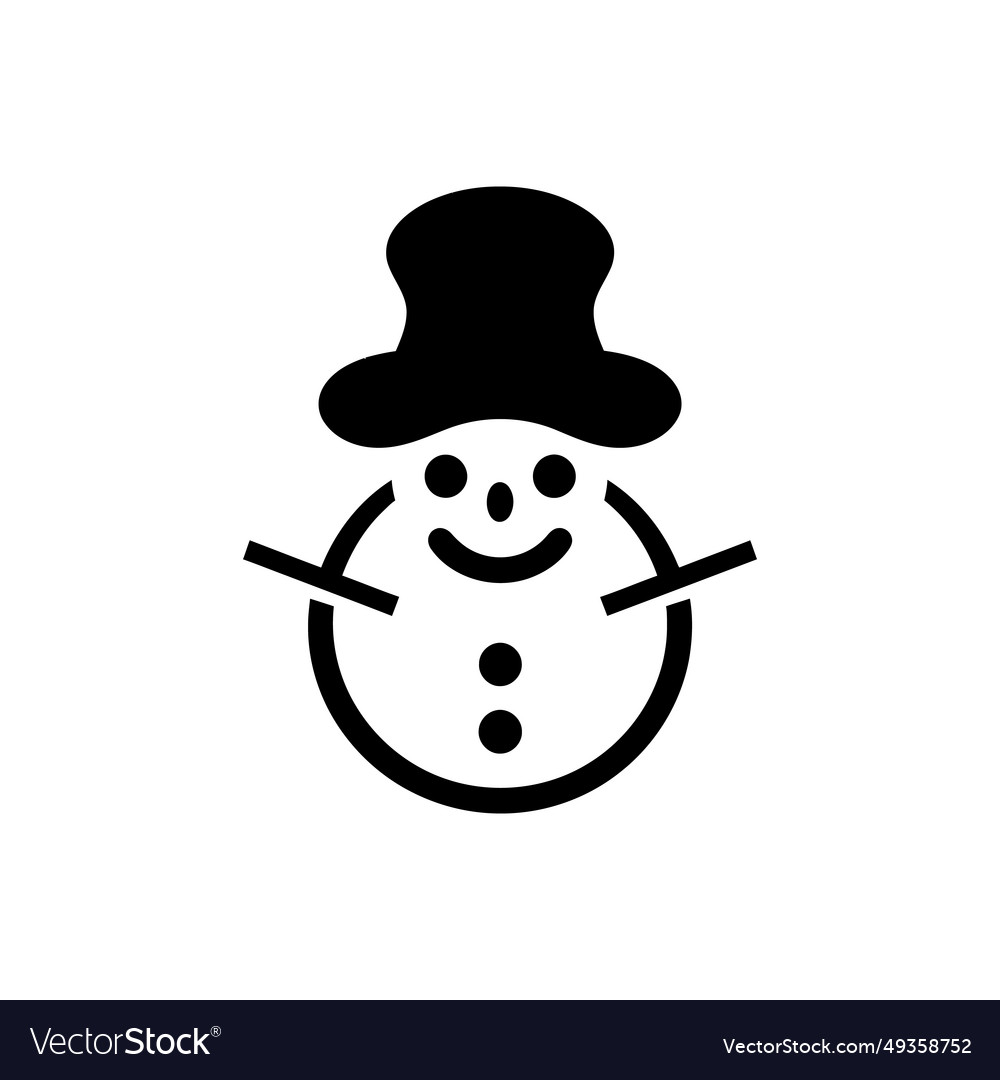 Frosty the snowman icon - simple Royalty Free Vector Image