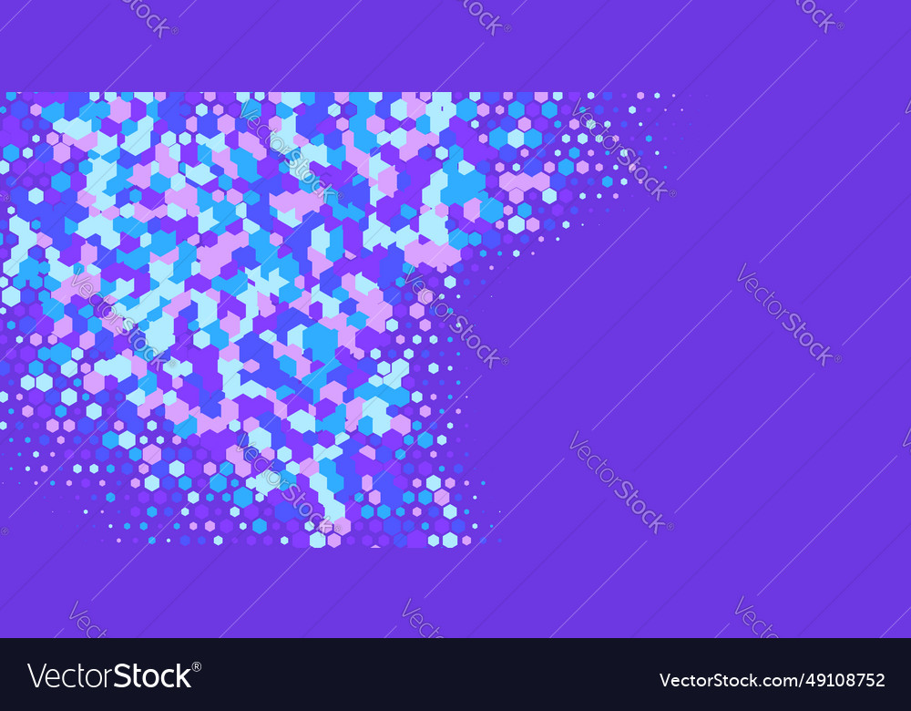 Geometric multi size hexagon with color