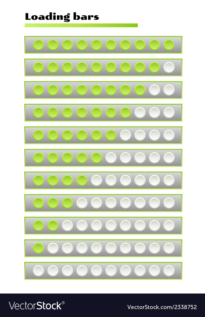 Green loading bars