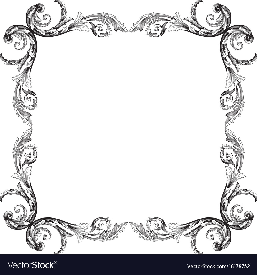 Isolated Ornament In Baroque Style Royalty Free Vector Image