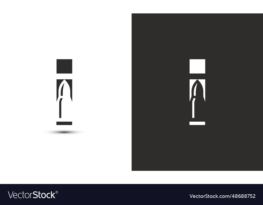 Modern logo design initial i combine with bullet Vector Image Modern logo design initial i combine with bullet