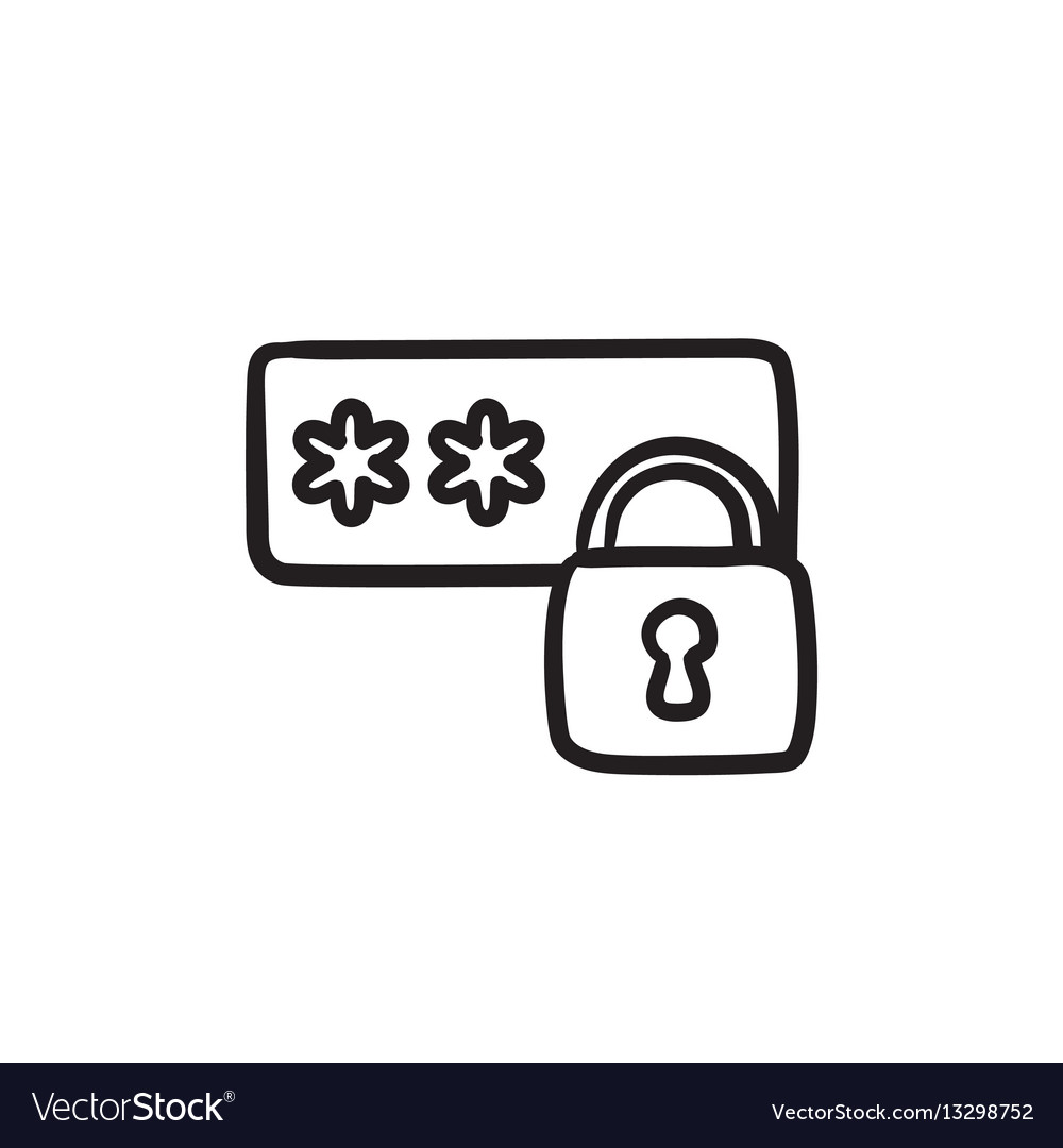 Password protected sketch icon