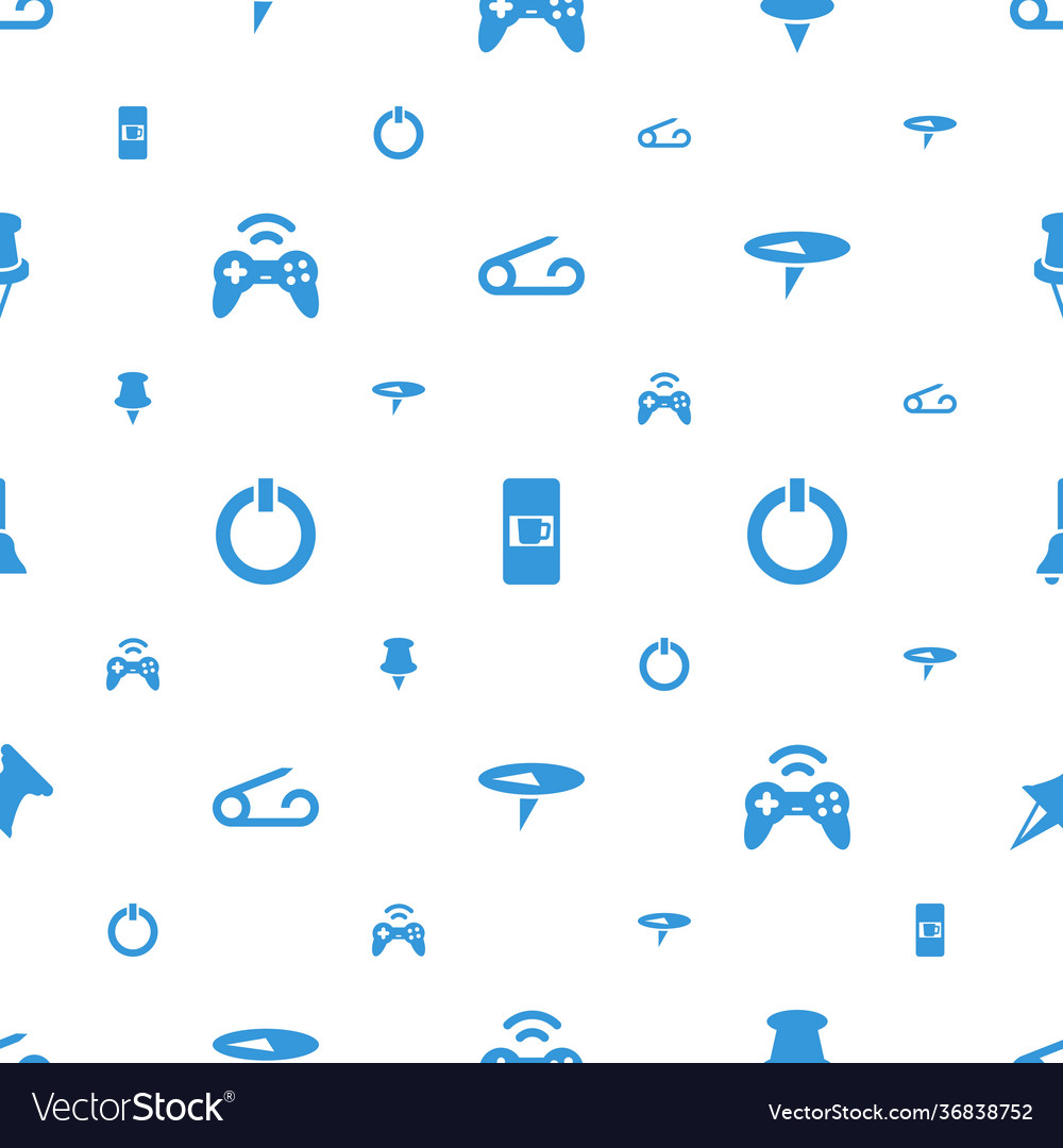 Push icons pattern seamless white background