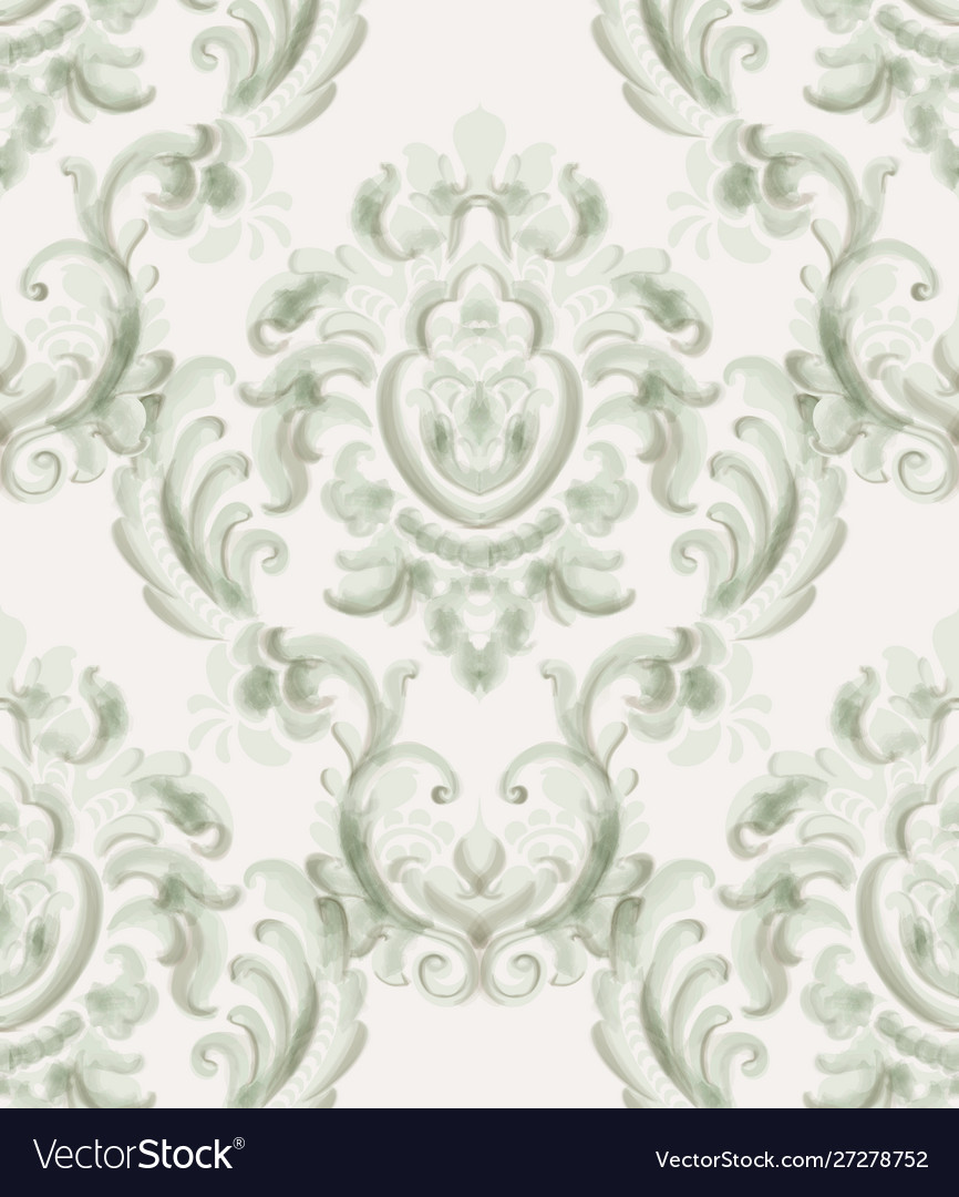 Rococo texture pattern vector image Rococo texture pattern