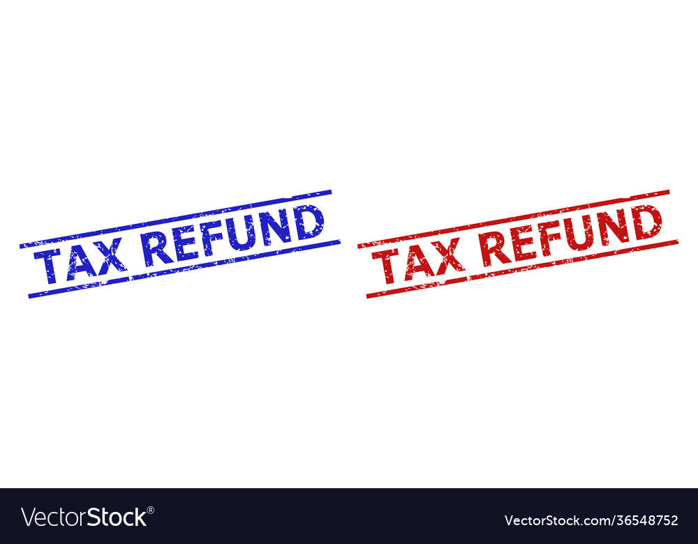 Tax refund stamps with rubber style and parallel