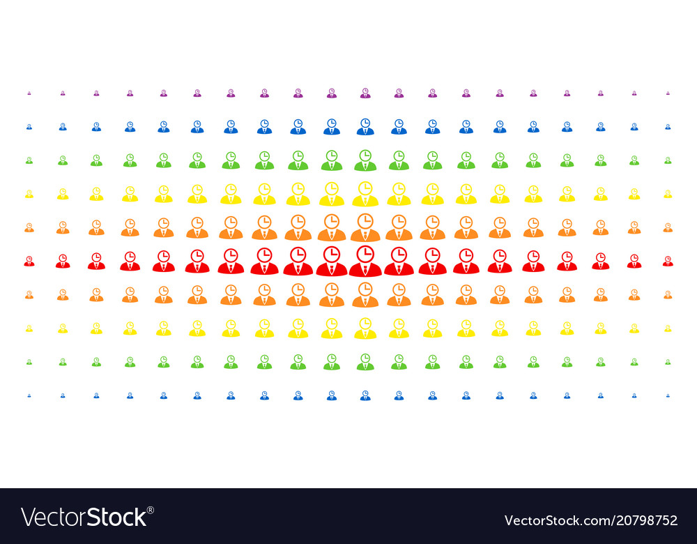 Time manager spectrum halftone matrix vector image Time manager spectrum halftone matrix
