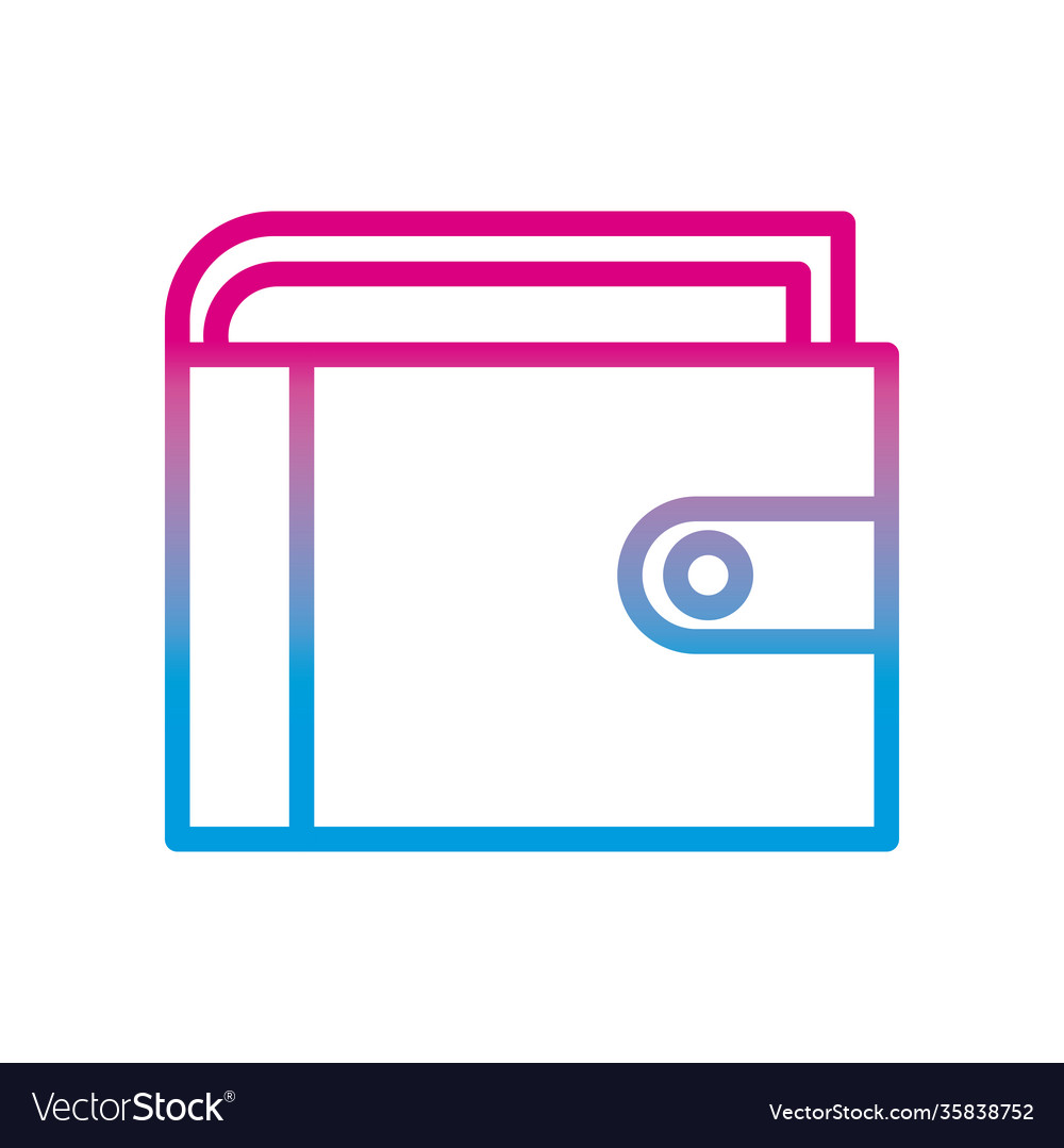 Wallet gradient style icon design