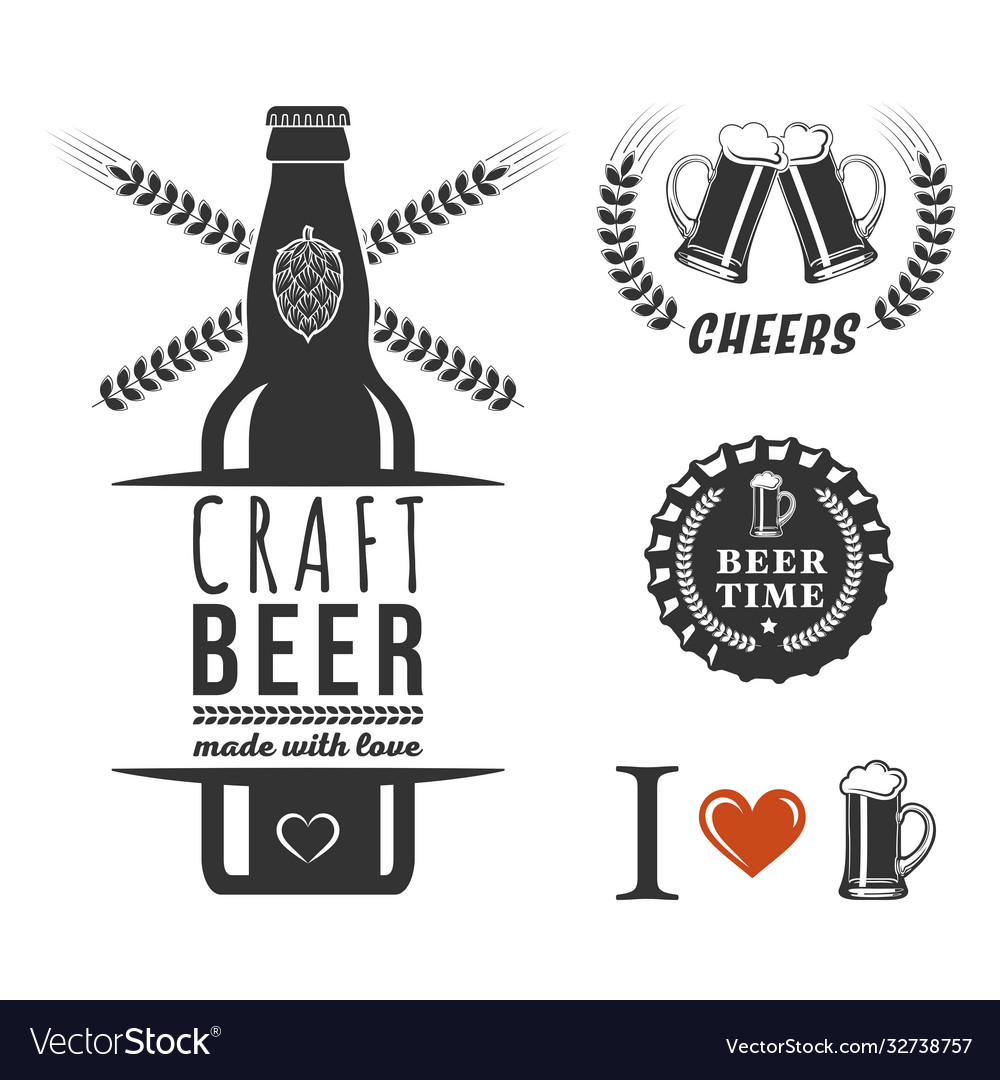 Beer emblem set