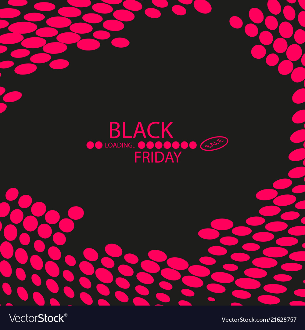 Black friday dots with loading bar on