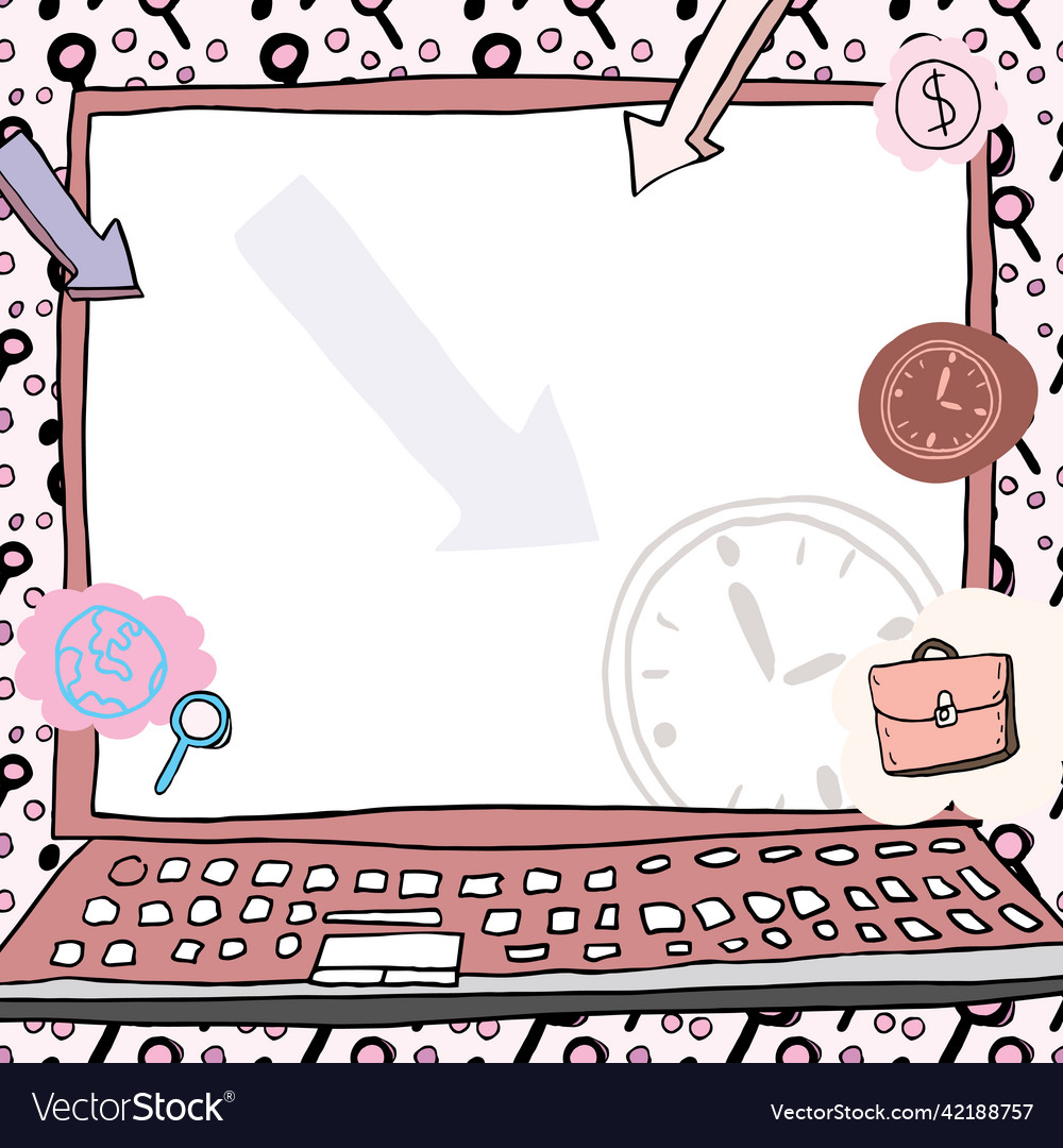 Blank frame decorated with arrows displaying