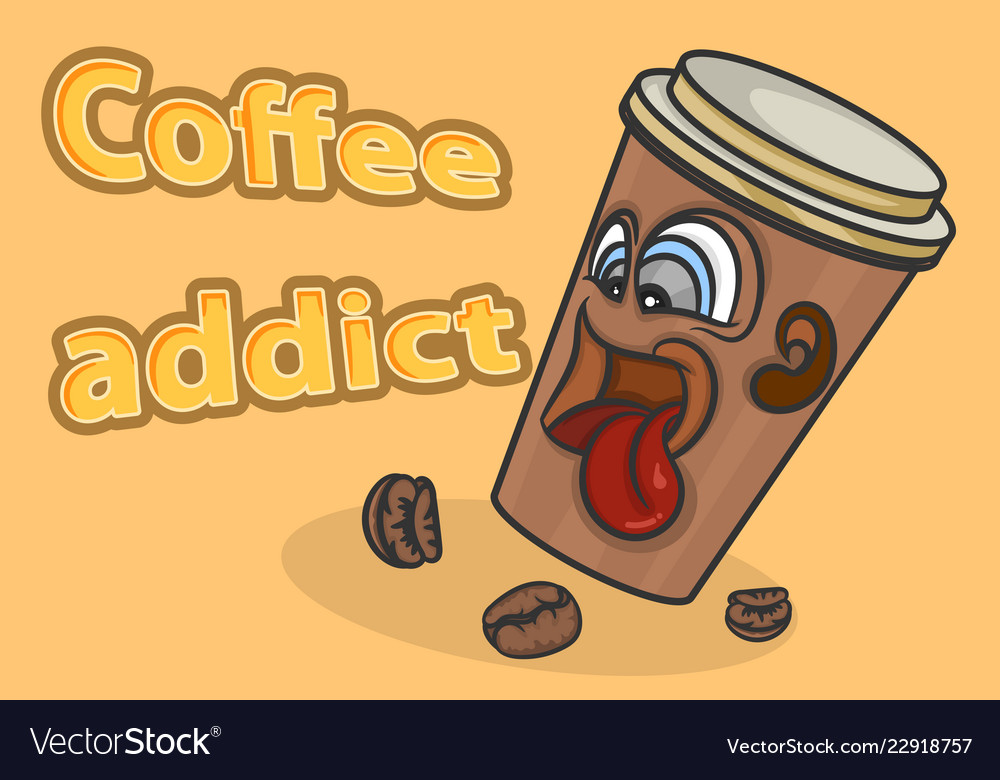 Download Coffee addict Royalty Free Vector Image - VectorStock