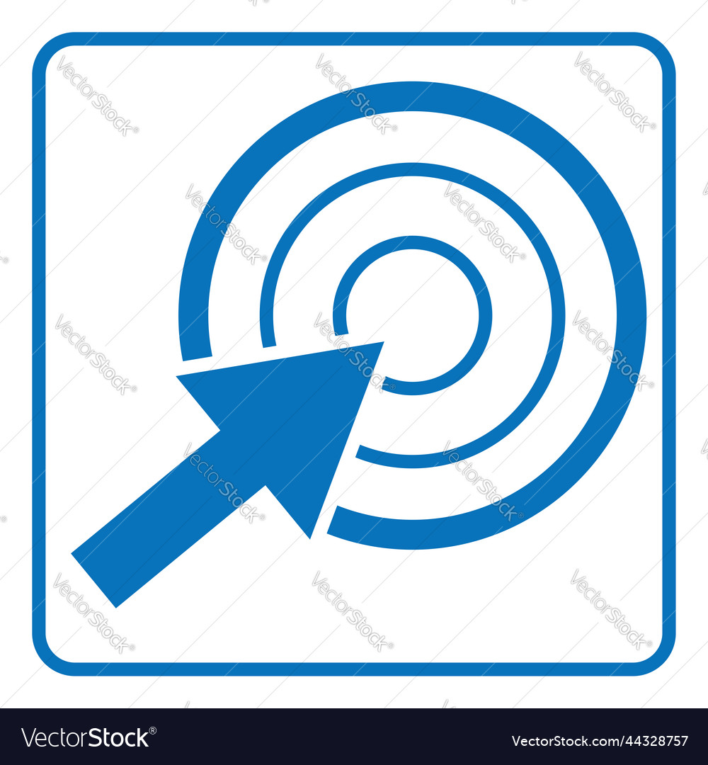 Development target on a white background