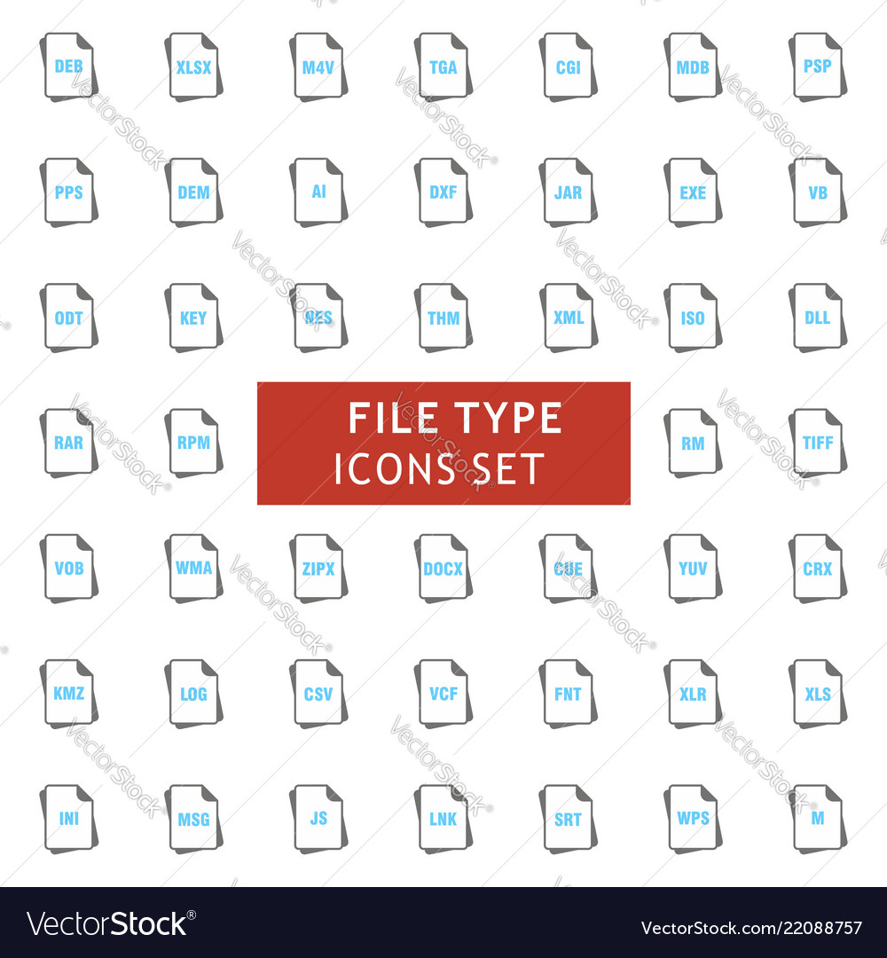 File type icons set