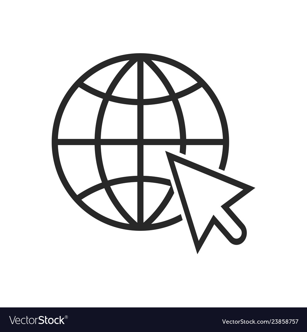 Go to web icon internet sign vector image Go to web icon internet sign