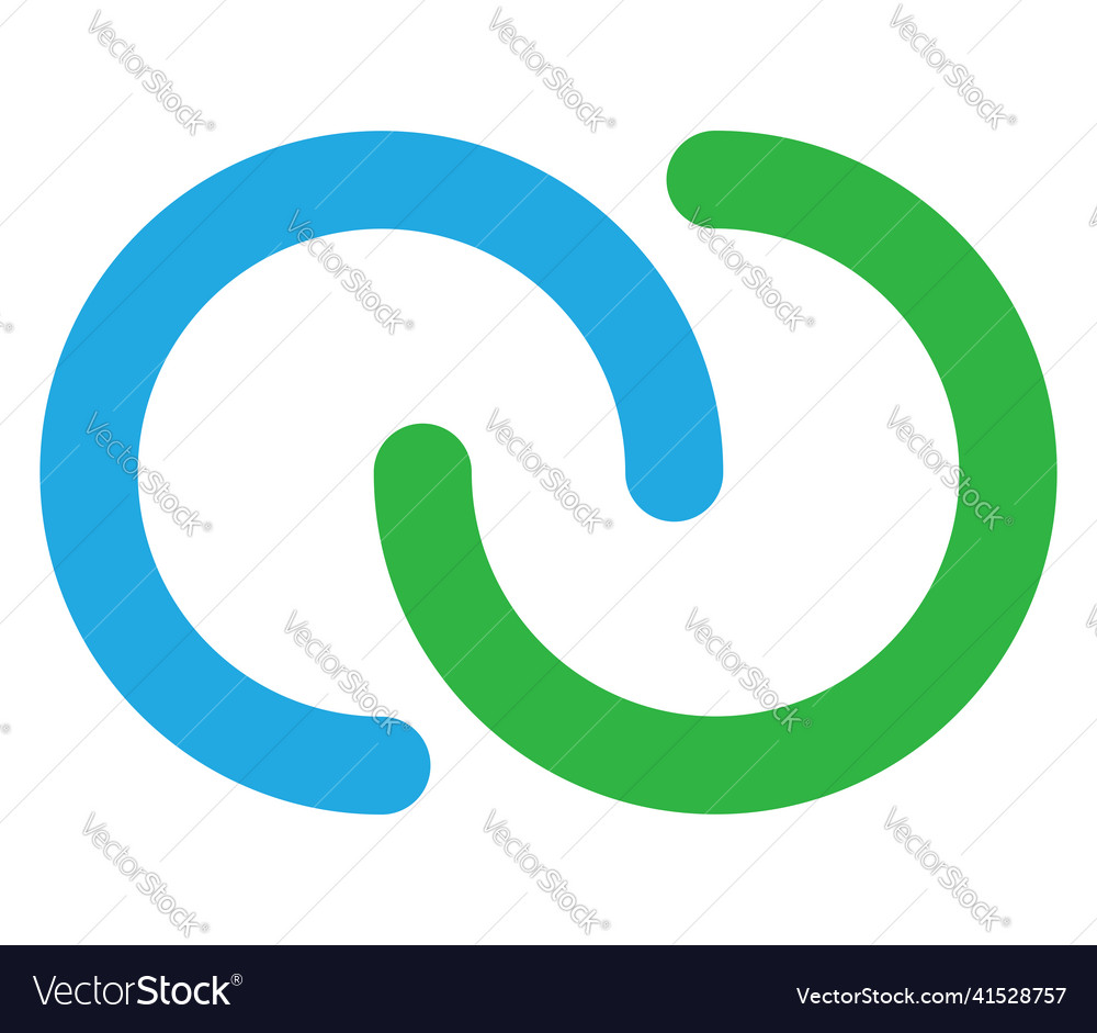 Interlace interconnected intersecting circles Vector Image Interlace interconnected intersecting circles