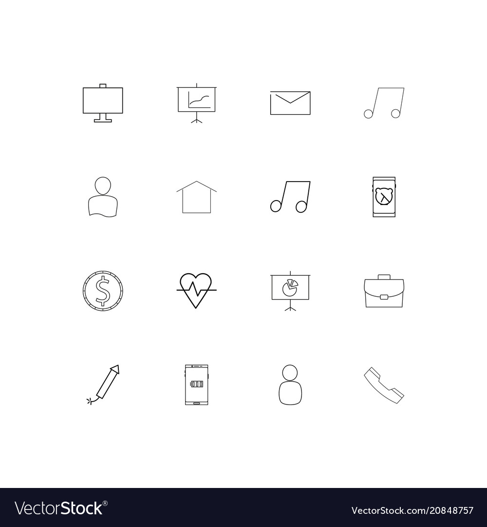 Internet of things linear thin icons set outlined