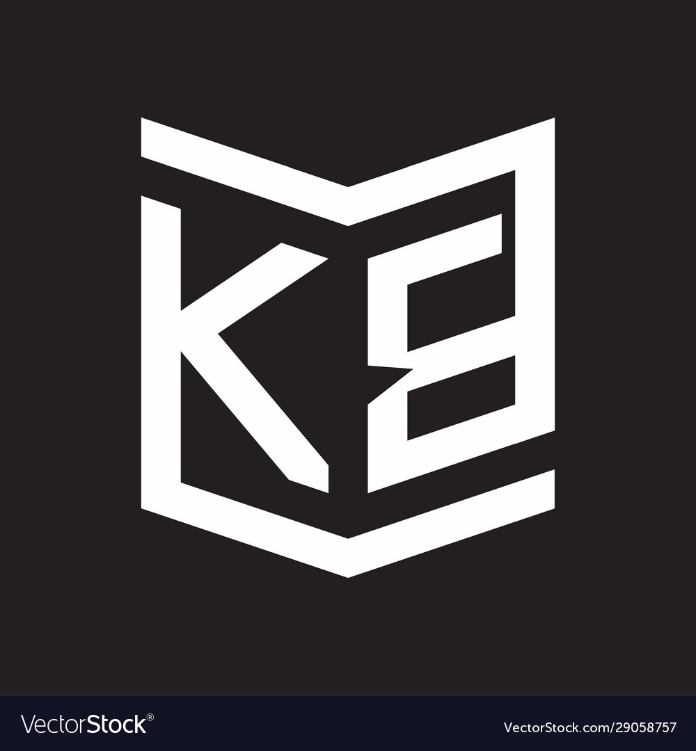Kb ogo emblem monogram with shield style design