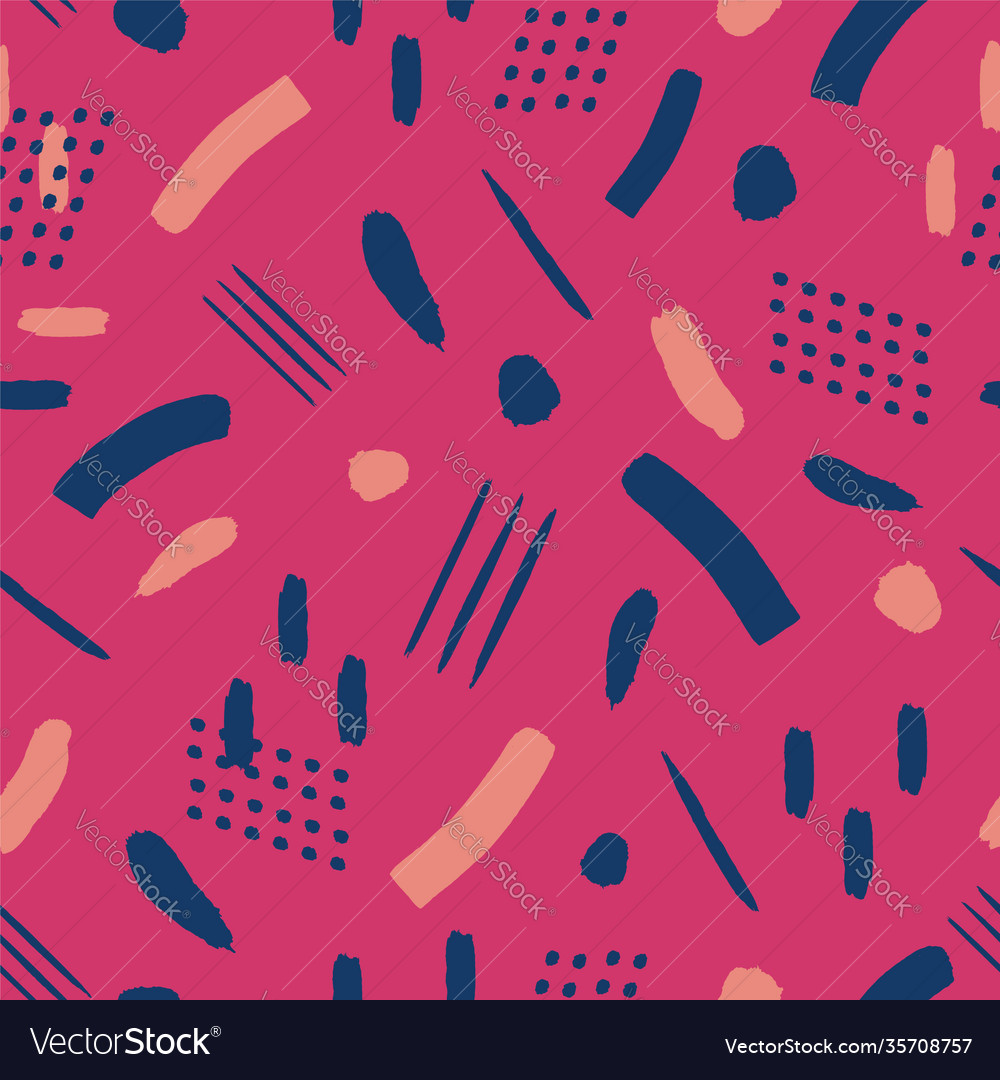 Painted colourful abstract seamless pattern