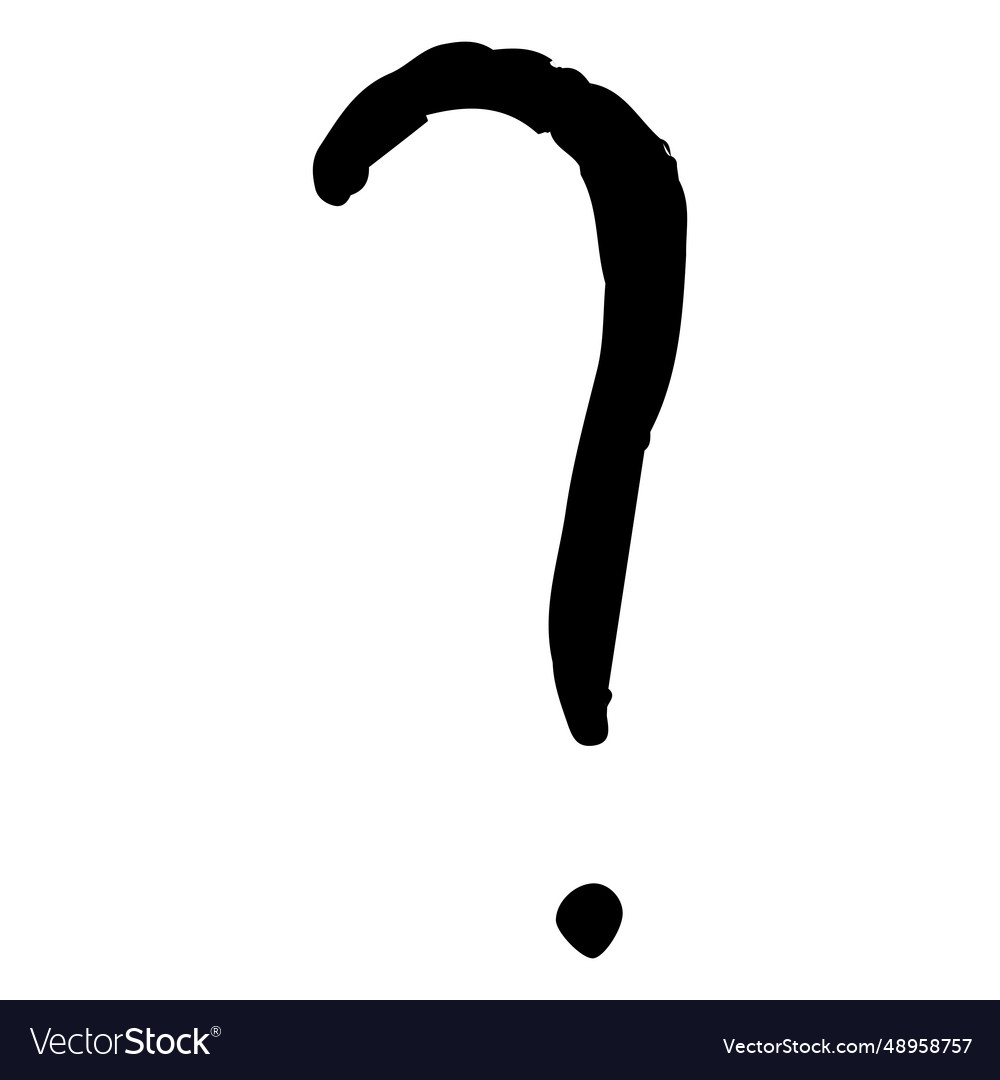 Question mark writing doodle Royalty Free Vector Image