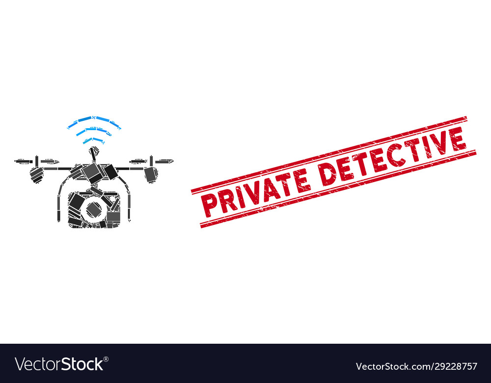 Radio camera drone mosaic and distress private Vector Image Radio camera drone mosaic and distress private