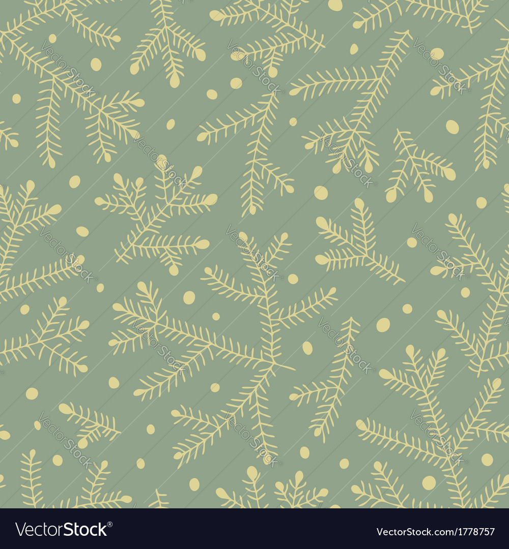 Seamless pattern with fir branches