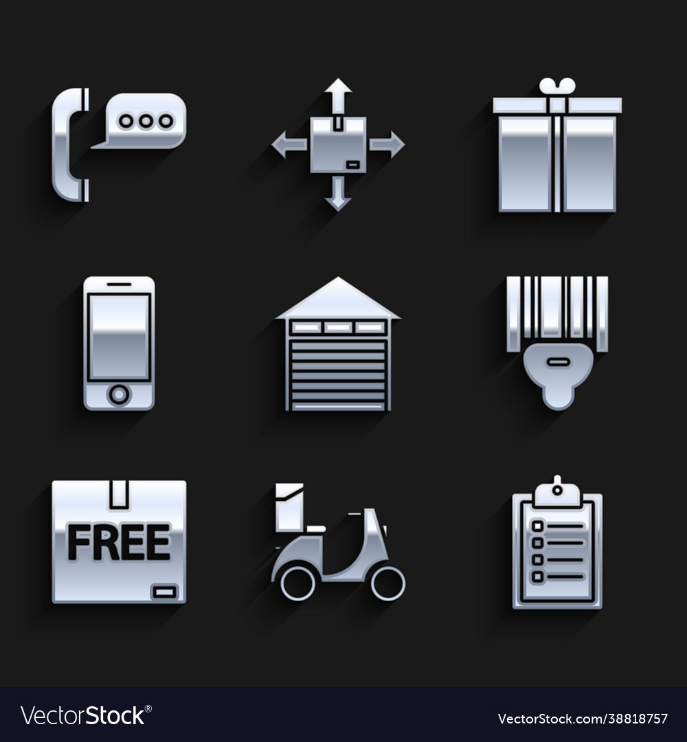 Set closed warehouse verification list vector image Set closed warehouse verification list