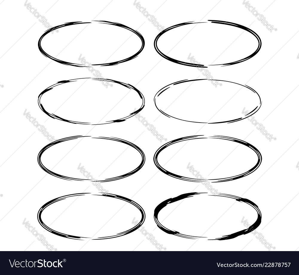 Set of black empty frames vector image Set of black empty frames