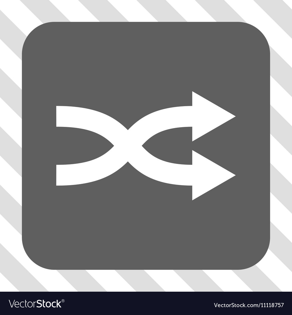 Shuffle arrows right rounded square button