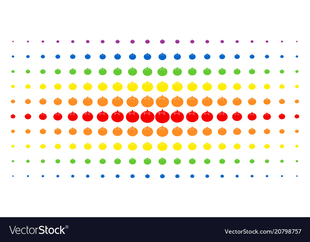 Tomato vegetable spectrum halftone array