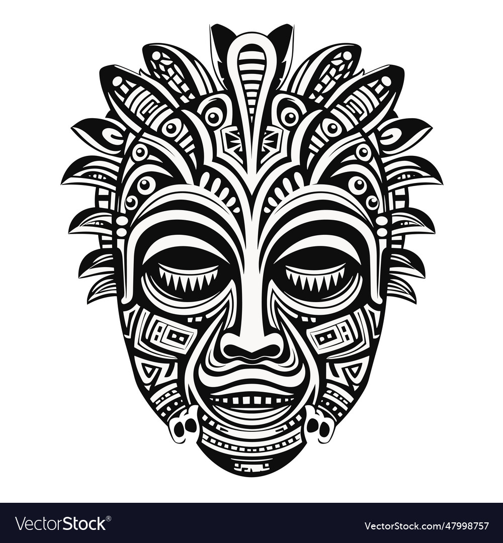 Tribal hawaii totem african traditional wooden Vector Image