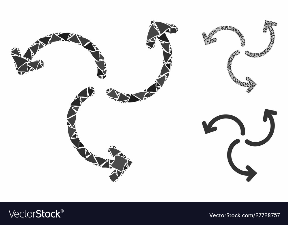 Turbine rotation composition icon bumpy parts vector image Turbine rotation composition icon bumpy parts