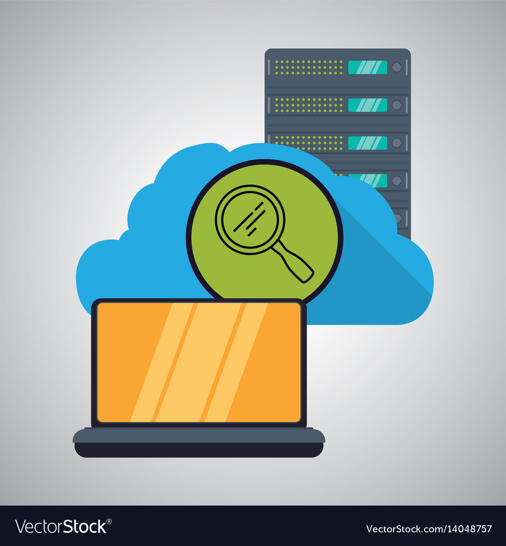 Web Hosting Design Rechenzentrum Icon isolieren