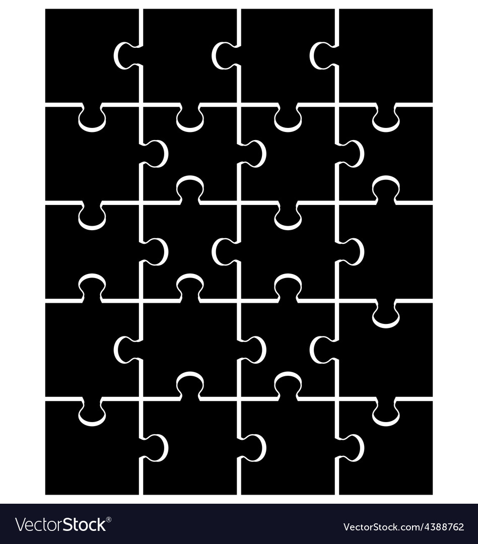 Black puzzle Royalty Free Vector Image - VectorStock