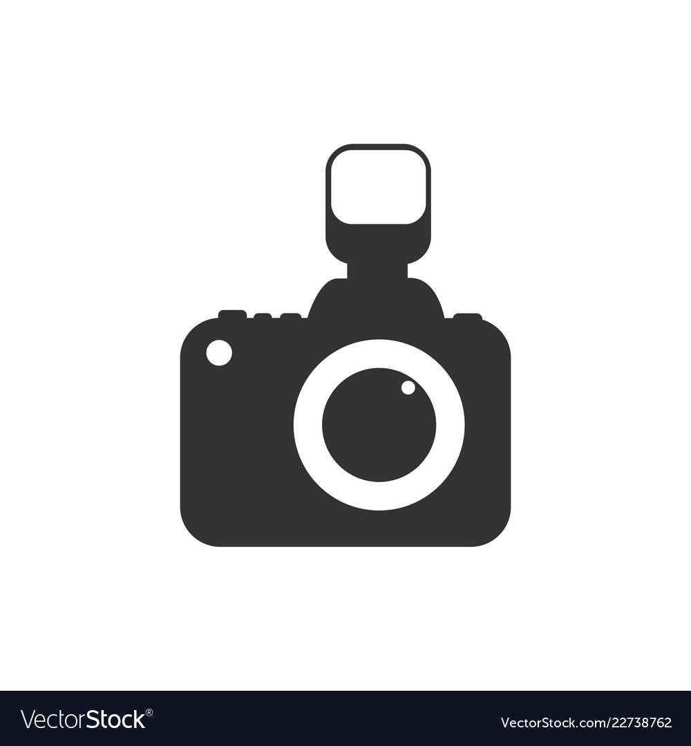 Camera icon flat design