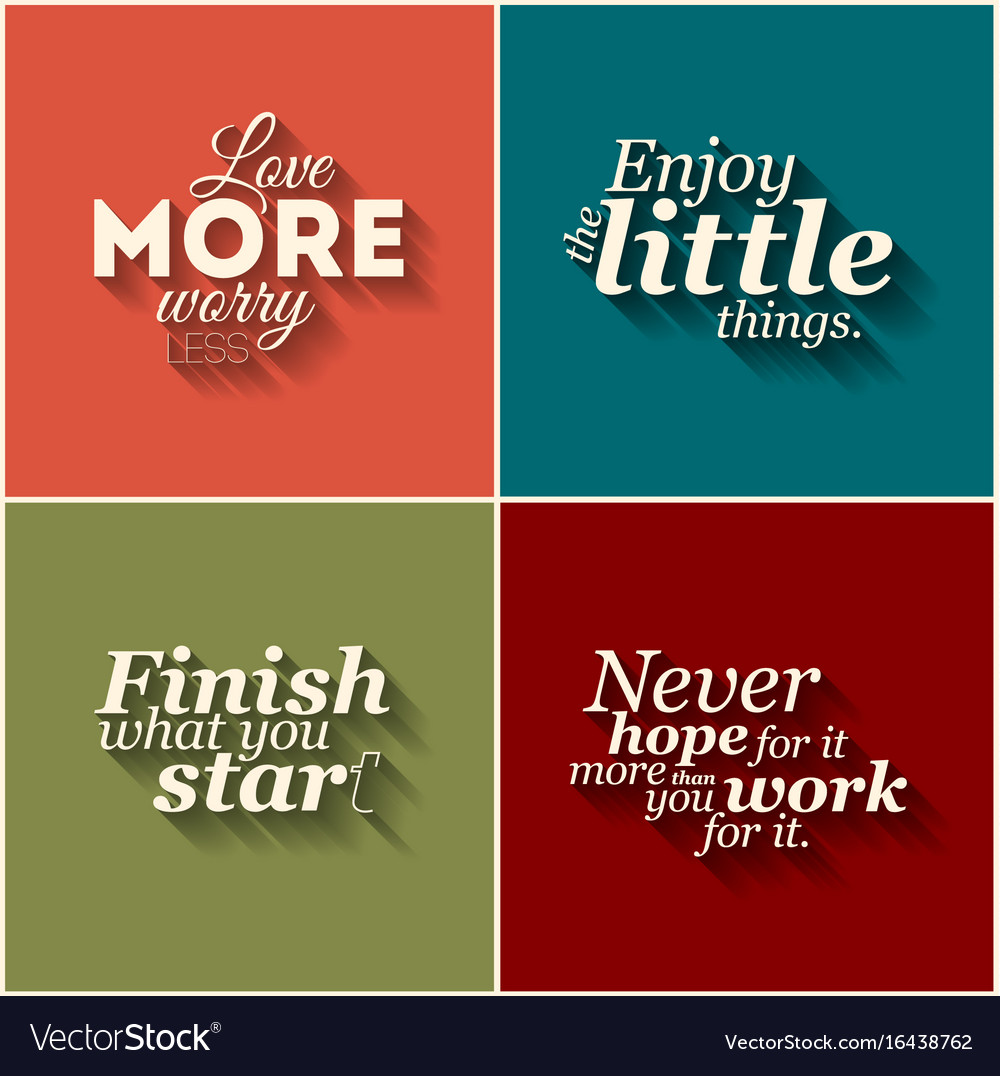 Collection of minimalistic typographic