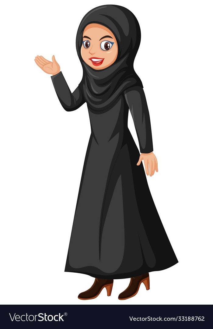 Cute muslim girl character